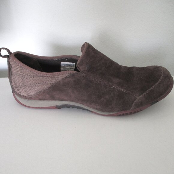 Merrell Coffee Bean Brown Suede Flat Loafers - Size 9.5M - Picture 3 of 9